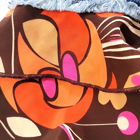 Mary-Kate and Ashley Girl's Size 4 Denim Jean Embroidered Retro Flower S… - Picture 2 of 7